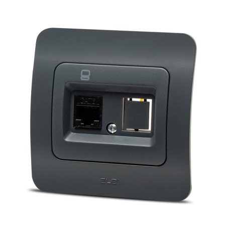 jazz priza utp 1xrj45, antracit, elbi