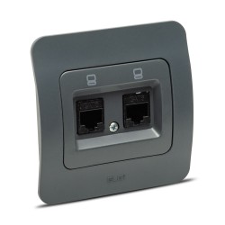 jazz priza utp 2xrj45, antracit, elbi