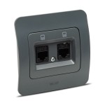 jazz priza utp 2xrj45, antracit, elbi jazz priza utp 2xrj45, antracit, elbi