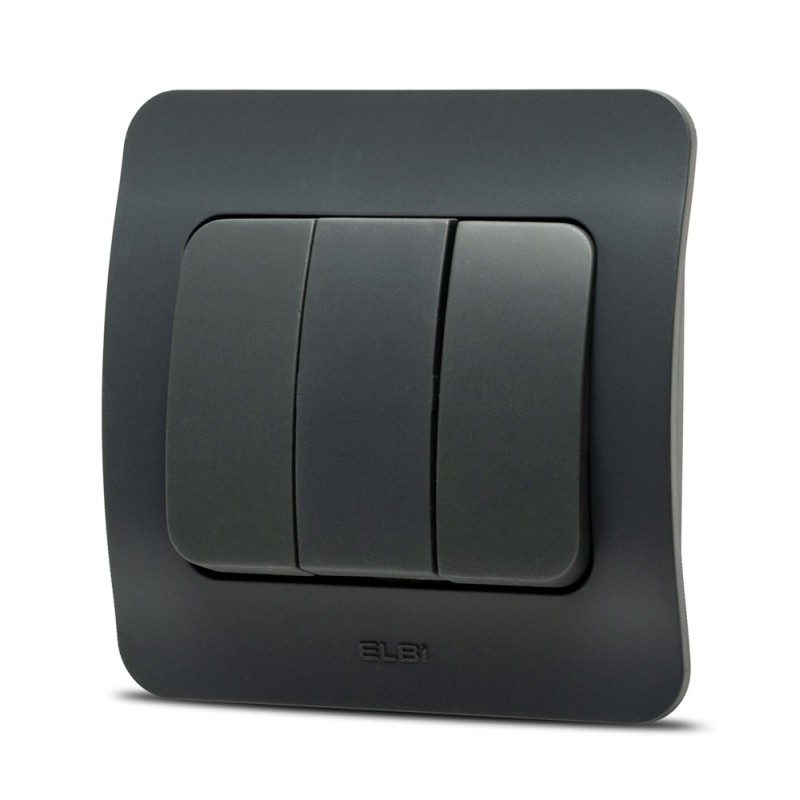 jazz intrerupator triplu, antracit, elbi