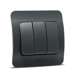 jazz intrerupator triplu, antracit, elbi