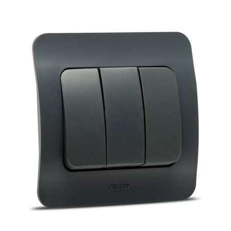 jazz intrerupator triplu, antracit, elbi