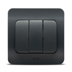 jazz intrerupator triplu, antracit, elbi