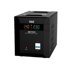 stabilizator automat de tensiune agile 10000va/7000w, negru, well