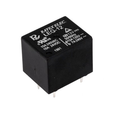 Relee, Releu: electromagnetic SPDT Ubobină: 12VDC 10A/120VAC toff: 8ms -1, dioda.ro