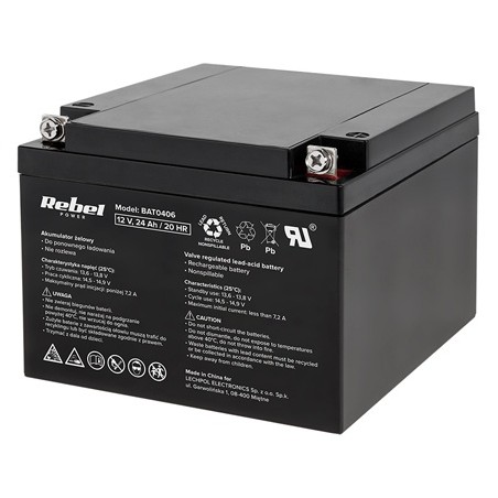 acumulator stationar plumb acid 12v 24ah rebel