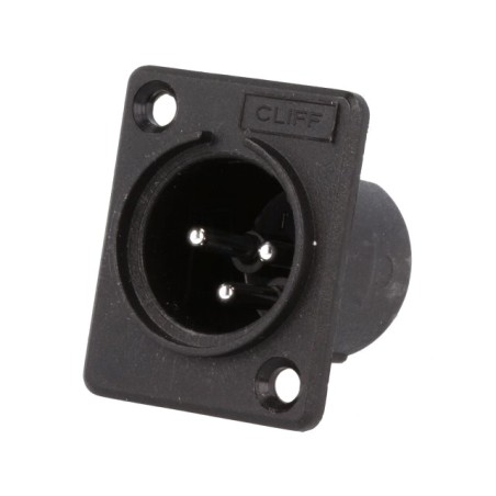 Conectori, Soclu XLR tată PIN: 3 pt.montare pe panou,înşurubare lipire -1, dioda.ro