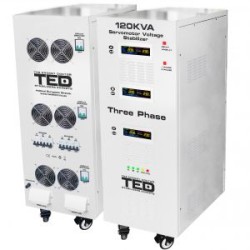 Stabilizator tensiune 120KVA 85KW, Trifazat, TED