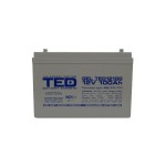 Acumulator 12V GEL Deep Cycle Solar, Dimensiuni 330 x 173 x 212 mm, Baterie 12V 100Ah M8, TED Electric TED004147 A0115591