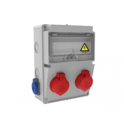 tablou sigurante 2p (3x25a) 380v + 2p (1x16a) 220v ip44