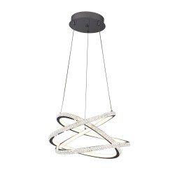 pendul style led 120w 1m 3cct cu telecomanda, crom, erste
