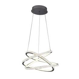 pendul style led 120w 1m 3cct cu telecomanda, crom, erste