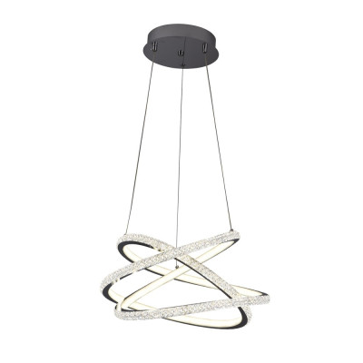 pendul style led 120w 1m 3cct cu telecomanda, crom, erste