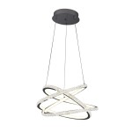 pendul style led 120w 1m 3cct cu telecomanda, crom, erste