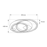 plafoniera  elipse led 80w 5800lm cct3000-6500k, erste