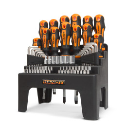 handy - set de surubelnite - 77 de piese, cu chei negative, chei tubulare, capete bit