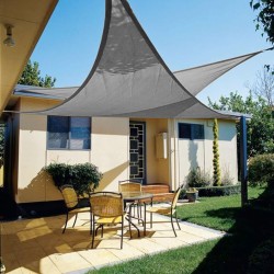 vela (copertina) pentru terase - 3 x 3 x 3 m - gri - garden of eden
