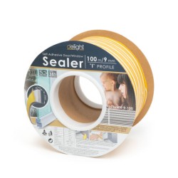 profil izolator autoadeziv pt. ferestre si usi, profil ,,i" - 100 m, alb, 9 mm