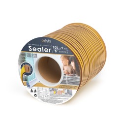 profil izolator autoadeziv pt. ferestre si usi, profil ,,d" - 100 m, maro, 9 mm