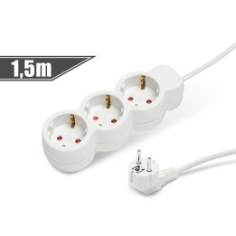 delight - prelungitor cu distribuitor triplu - 1,5 m