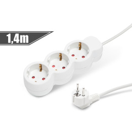 delight - prelungitor cu distribuitor triplu, 3x1 mm², 1,4 m