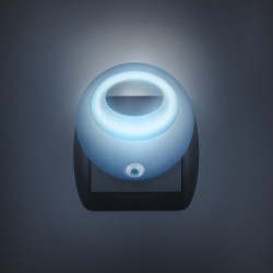 lampa de veghe cu led si senzor de lumina - albastra