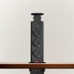 distribuitor electric ascuns - 3 prize - negru mat - delight