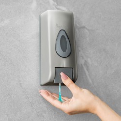 dozator manual de sapun lichid vog und arths - 350 ml, de perete - argintiu