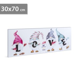 tablou cu led - love - cu agatatoare, 2 baterii aa - 30 x 70 cm (58477)