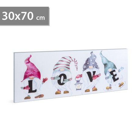 tablou cu led - love - cu agatatoare, 2 baterii aa - 30 x 70 cm (58477)