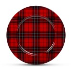 tava de craciun - metal - carouri - 33 cm