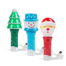 mini-felinar de craciun - cu led - 13,5 cm - 3 feluri