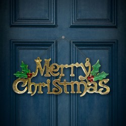 decor festiv - "merry christmas" - 50 x 18 cm