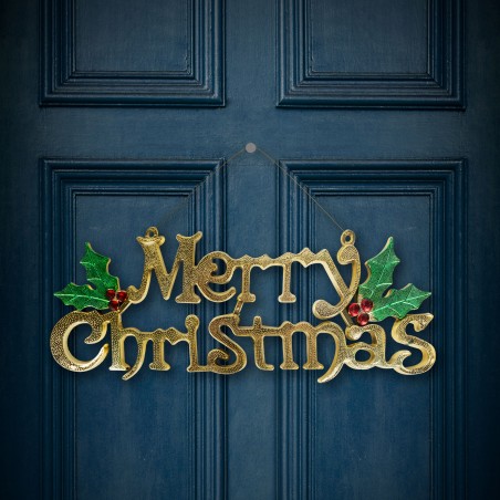 decor festiv - "merry christmas" - 50 x 18 cm