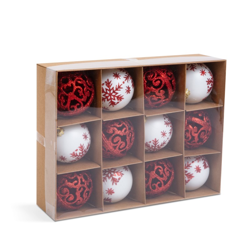 set decor pentru brad - globuri - 6 cm - 12 buc / set set decor pentru brad - globuri - 6 cm - 12 buc / set