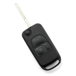 mercedes benz - carcasa tip cheie briceag cu 3 butoane, lama 2 "piste"