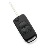 mercedes benz - carcasa tip cheie briceag cu 3 butoane, lama 2 "piste"
