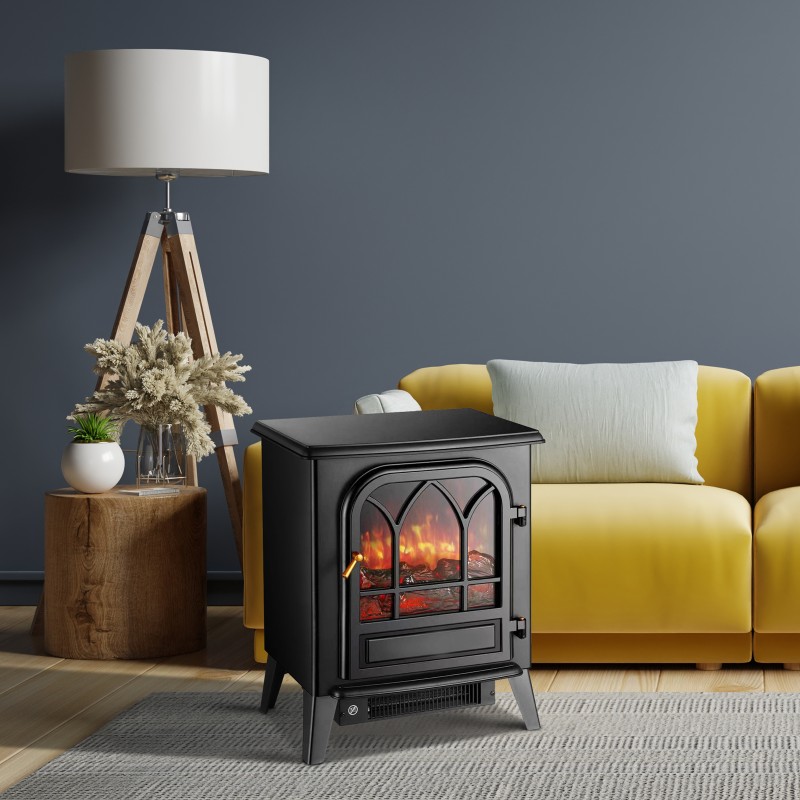 semineu electric  radiator + led - 42,5 x 25,3 x 55,1 cm