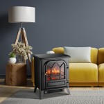 semineu electric  radiator + led - 42,5 x 25,3 x 55,1 cm