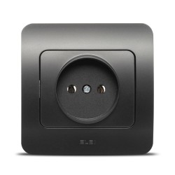 jazz priza fara cp, negru mat, elbi