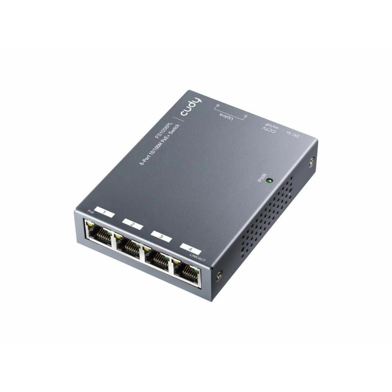 switch 6 porturi poe, 2 porturi uplink, 10/100mbps, fs1006pl cudy switch 6 porturi poe, 2 porturi uplink, 10/100mbps, fs1006pl cudy