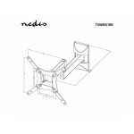 suport tv lcd de perete reglabil, 10-32" max. 30kg 3 puncte pivot, nedis