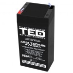 Acumulator 12V Stationar VRLA, Dimensiuni 47 x 47 x 100 mm, Baterie 12V 4.6Ah F1, TED Electric TED002853