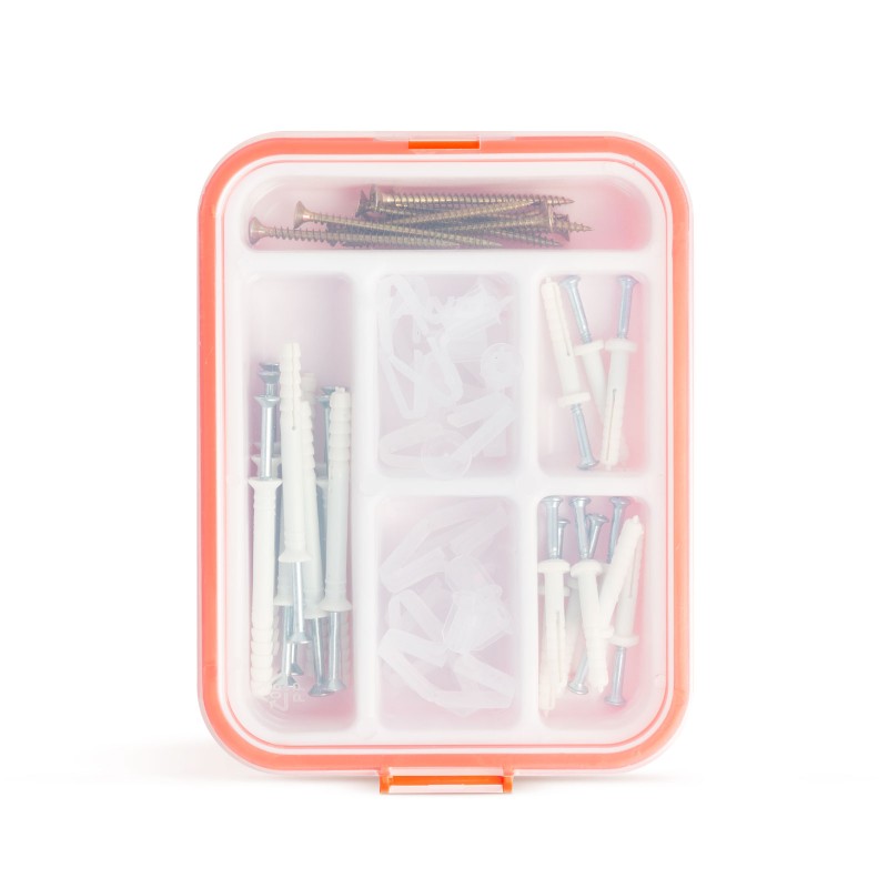 handy - set de suruburi cu diblu - 60 piese/cutie