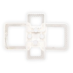 plafoniera tire led 55w 3cct cu telecomanda, alb, erste