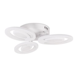 plafoniera petal led 48w 3cct cu telecomanda, alb, erste