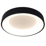 plafoniera lind led 50w 4000k 48cm ip20, negru, erste