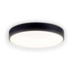 plafoniera lind led 50w 4000k 48cm ip20, negru, erste