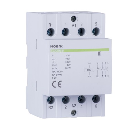 contactor de instalare ex9ch40 40 220/230v 50/60hz, 102420, noark