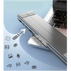 stand laptop si hub usb-c choetech m48, docking station